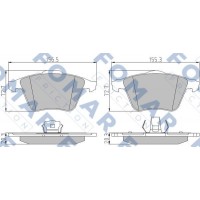 FO 849781 FOMAR Friction Комплект гальмівних колодок дисковий гальм