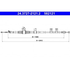 24.3727-2121.2 ATE Тросик, cтояночный тормоз