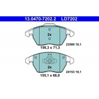 13.0470-7202.2 ATE Комплект гальмівних колодок дисковий гальм