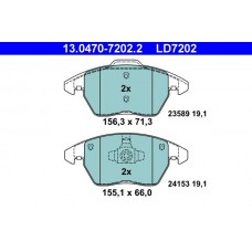 13.0470-7202.2 ATE Комплект гальмівних колодок дисковий гальм