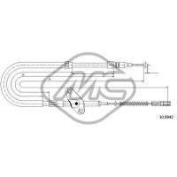 81016 Metalcaucho Тросик, cтояночный тормоз