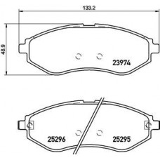 P 10 057 BREMBO Комплект гальмівних колодок дисковий гальм