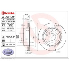 09.A604.10 BREMBO Гальмівний диск