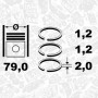 R1003700 ET ENGINETEAM Комплект поршневих кілець