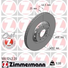 100.1242.20 ZIMMERMANN Гальмівний диск