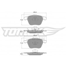 TX 17-74 TOMEX Brakes Комплект гальмівних колодок дисковий гальм