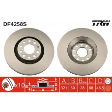 DF4258S TRW Гальмівний диск
