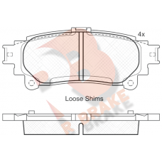 RB1983 R BRAKE Комплект гальмівних колодок дисковий гальм
