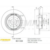 BD-1558 FREMAX Гальмівний диск
