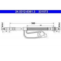 24.5312-0361.3 ATE Гальмівний шланг