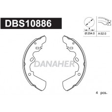 DBS10886 DANAHER Комплект гальмівних колодок