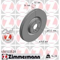450.5225.20 ZIMMERMANN Гальмівний диск