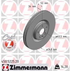 450.5225.20 ZIMMERMANN Гальмівний диск