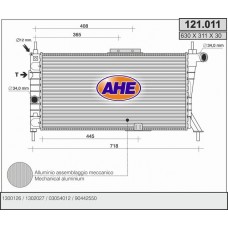 121.011 AHE Радіатор охолодження двигуна