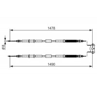 1 987 482 282 BOSCH Тросик, cтояночный тормоз