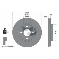 BDS1782 BENDIX Braking Гальмівний диск