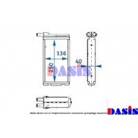 499002N AKS DASIS Теплообмінник обігрів салону