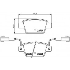 P 23 135 BREMBO Комплект гальмівних колодок дисковий гальм