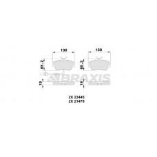 AB0238 BRAXIS КомплеК т гальмівних колодок, дискове гальмо