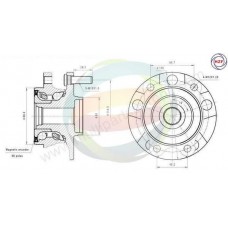 70-090052 MULTIPARTS Комплект підшипника ступиці колеса