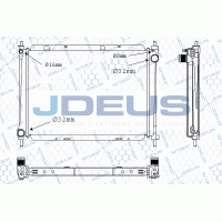 M-0190860 JDEUS Радіатор охолодження двигуна