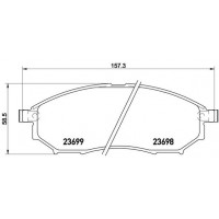 P 56 094 BREMBO Комплект гальмівних колодок дисковий гальм