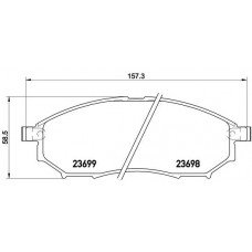 P 56 094 BREMBO Комплект гальмівних колодок дисковий гальм