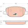 GDB1649 TRW Комплект гальмівних колодок дисковий гальм