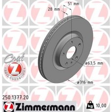 250.1377.20 ZIMMERMANN Гальмівний диск