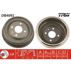 DB4092 TRW Гальмівний барабан