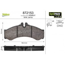 872153 VALEO Комплект гальмівних колодок дисковий гальм