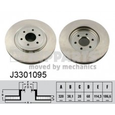 J3301095 NIPPARTS Гальмівний диск