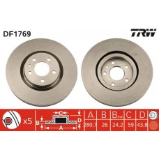 DF1769 TRW Гальмівний диск