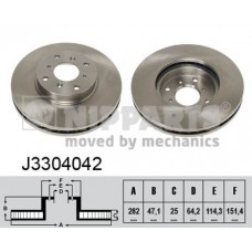 J3304042 NIPPARTS Гальмівний диск