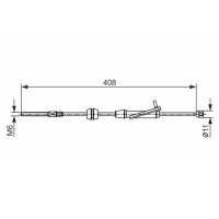 1 987 482 421 BOSCH Тросик, cтояночный тормоз