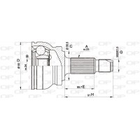 CVJ5106.10 OPEN PARTS Шарнирный комплект, Привідний вал