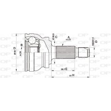 CVJ5106.10 OPEN PARTS Шарнирный комплект, Привідний вал