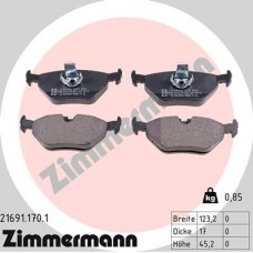 21691.170.1 ZIMMERMANN Комплект гальмівних колодок дисковий гальм