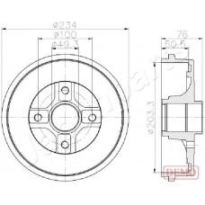 TA-0710C JAPANPARTS Гальмівний барабан