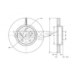 TX 73-25 TOMEX Brakes Гальмівний диск