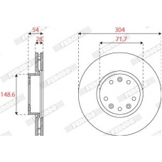 DDF2782C FERODO Гальмівний диск