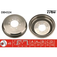 DB4324 TRW Гальмівний барабан