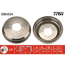 DB4324 TRW Гальмівний барабан