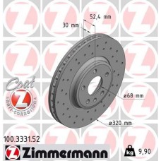 100.3331.52 ZIMMERMANN Гальмівний диск