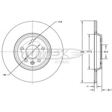 TX 73-08 TOMEX Brakes Гальмівний диск