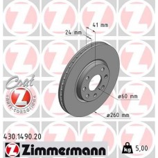 430.1490.20 ZIMMERMANN Гальмівний диск