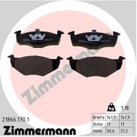 21866.170.1 ZIMMERMANN Комплект гальмівних колодок дисковий гальм