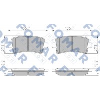 FO 936381 FOMAR Friction Комплект гальмівних колодок дисковий гальм