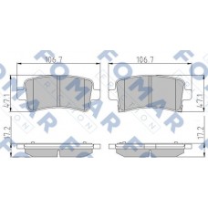 FO 936381 FOMAR Friction Комплект гальмівних колодок дисковий гальм