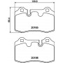 8DB 355 015-881 HELLA Комплект гальмівних колодок, дискове гальмо